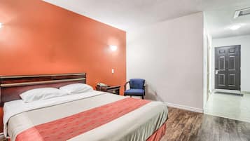 Desk, free WiFi, bed sheets