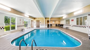An indoor swimming pool with clear signage indicating a depth of 3 feet and a no diving warning. - Comfort Inn South Tulsa - Woodland Hills (Tulsa)