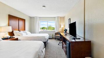 Desk, blackout curtains, iron/ironing board, free cots/infant beds