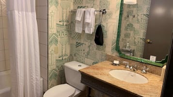 A bathroom with a toilet, sink, and mirror.