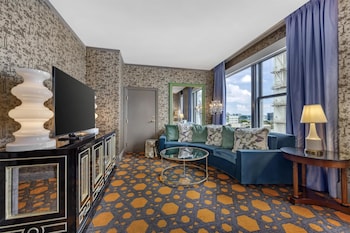 Egyptian cotton sheets, premium bedding, pillowtop beds, in-room safe at The Royal Sonesta Portland Downtown
