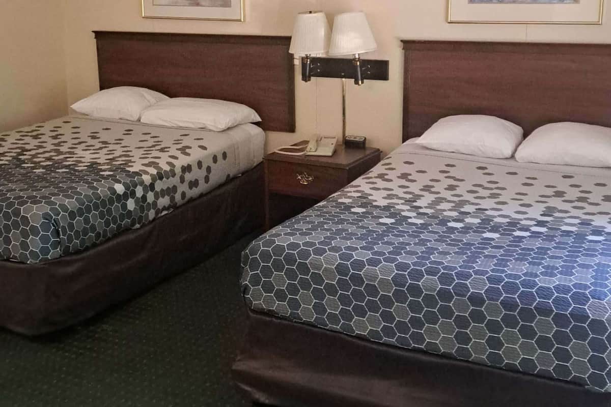 Basic Room, 2 Queen Beds | Desk, iron/ironing board, free WiFi, bed sheets