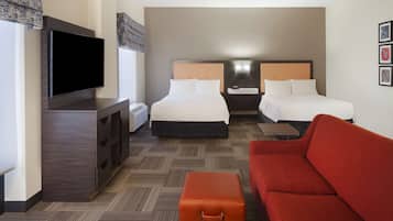 Studio, 2 Queen Beds, Accessible, Bathtub | Living area | TV