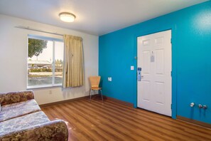 Blackout curtains, free WiFi, bed sheets, alarm clocks