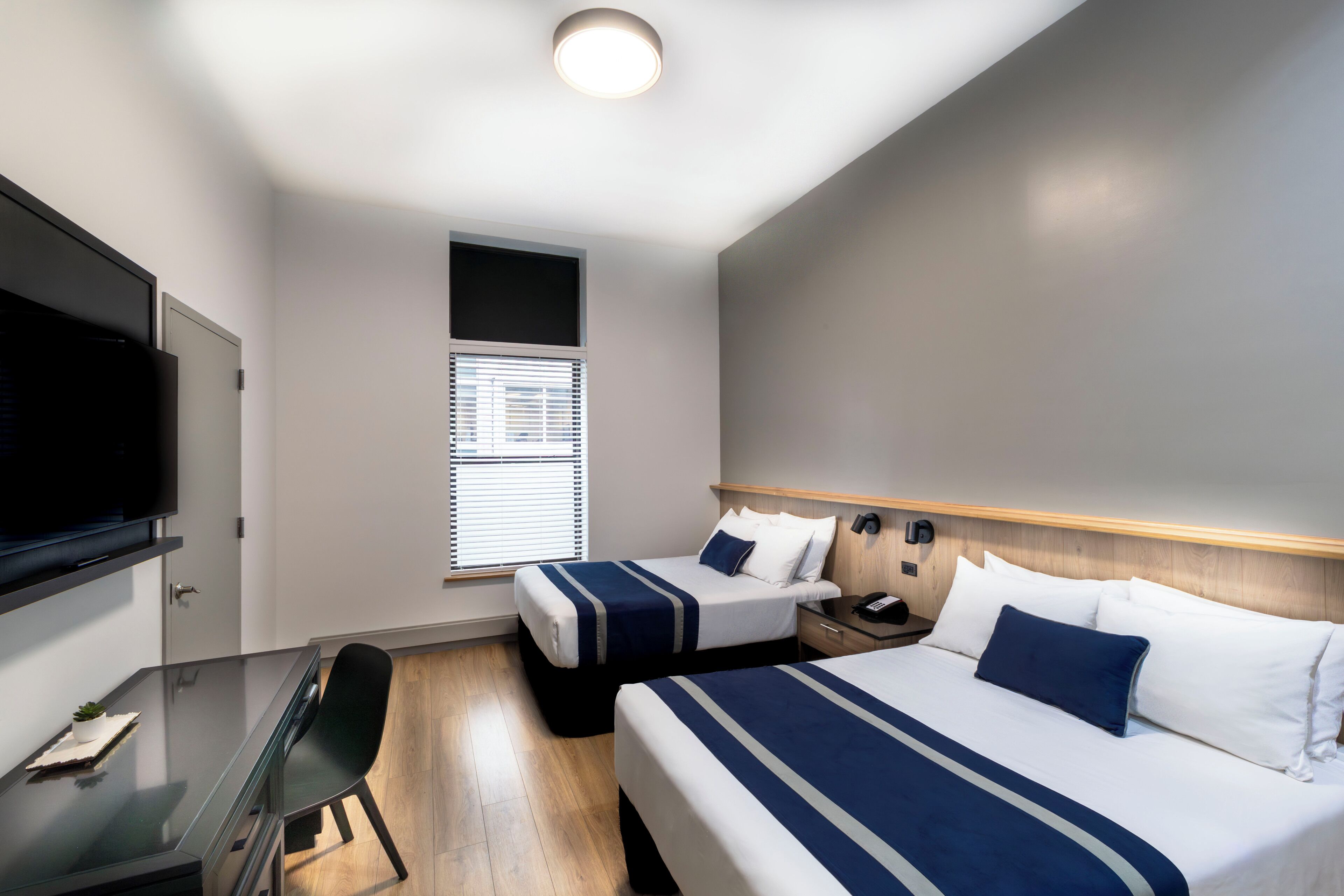 Room, 2 Double Beds, Private Bathroom | WiFi, bed sheets, wheelchair access