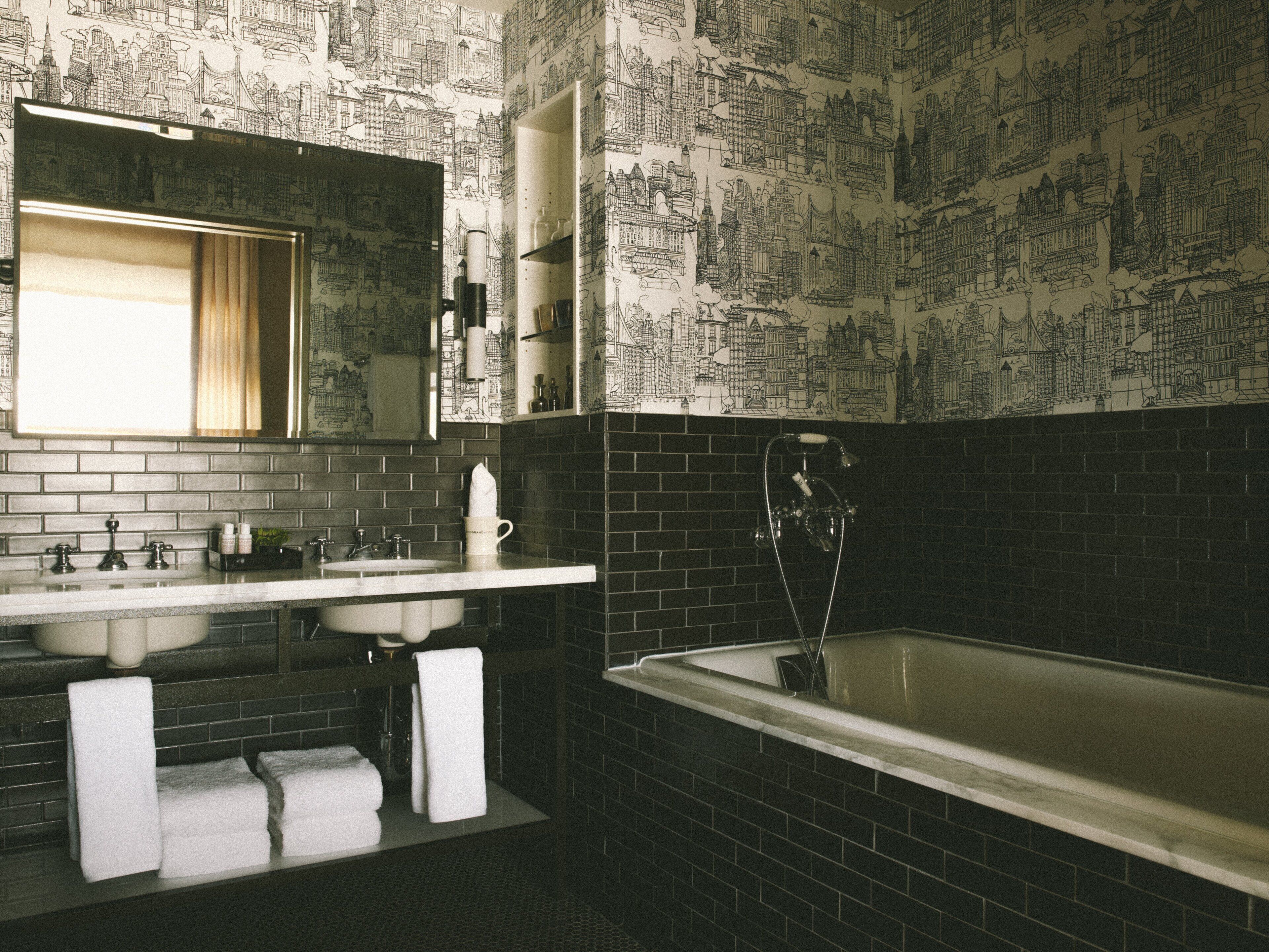 shower, rainfall showerhead, designer toiletries, hair dryer