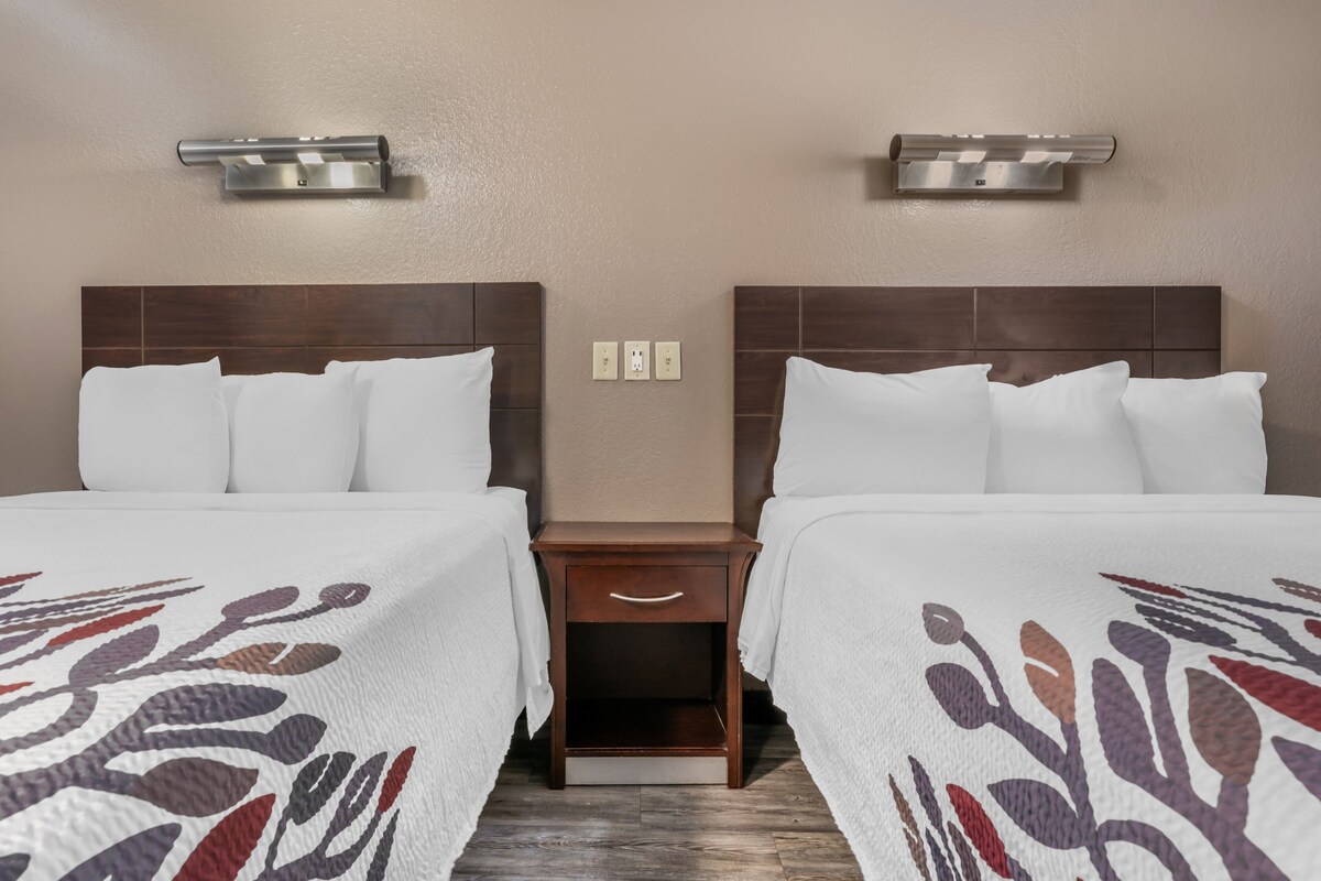 Deluxe Room, 2 Queen Beds, Accessible, Non Smoking | In-room safe, desk, laptop workspace, iron/ironing board (on request)