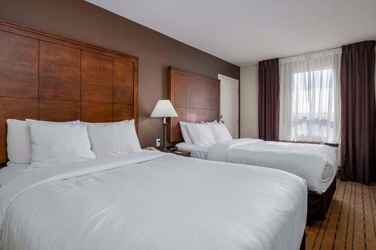 Premium bedding, iron/ironing board, WiFi (free), alarm clocks