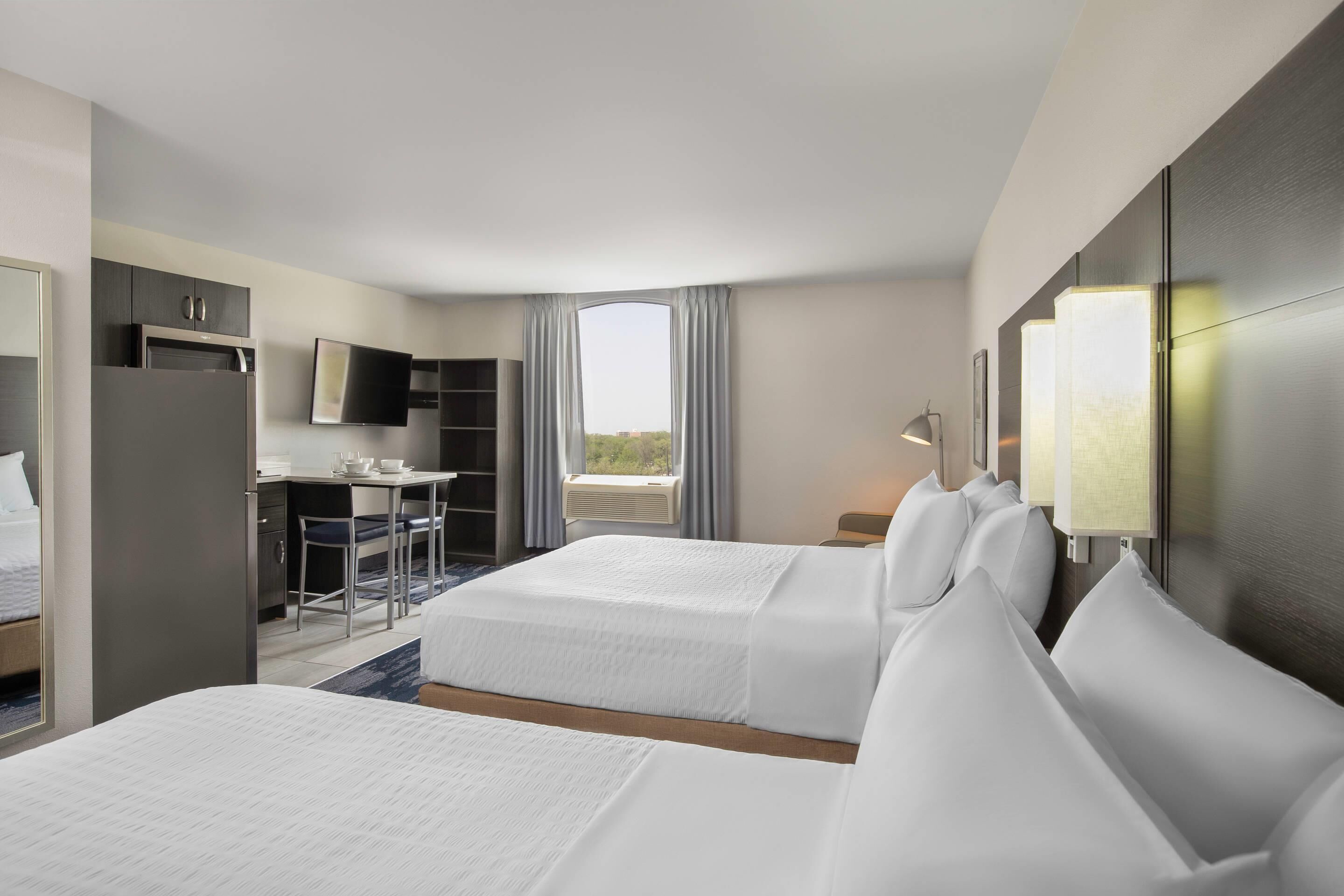 Suite, Multiple Beds, Non Smoking (Efficiency, Upgrade) | Pillowtop beds, desk, laptop workspace, blackout drapes