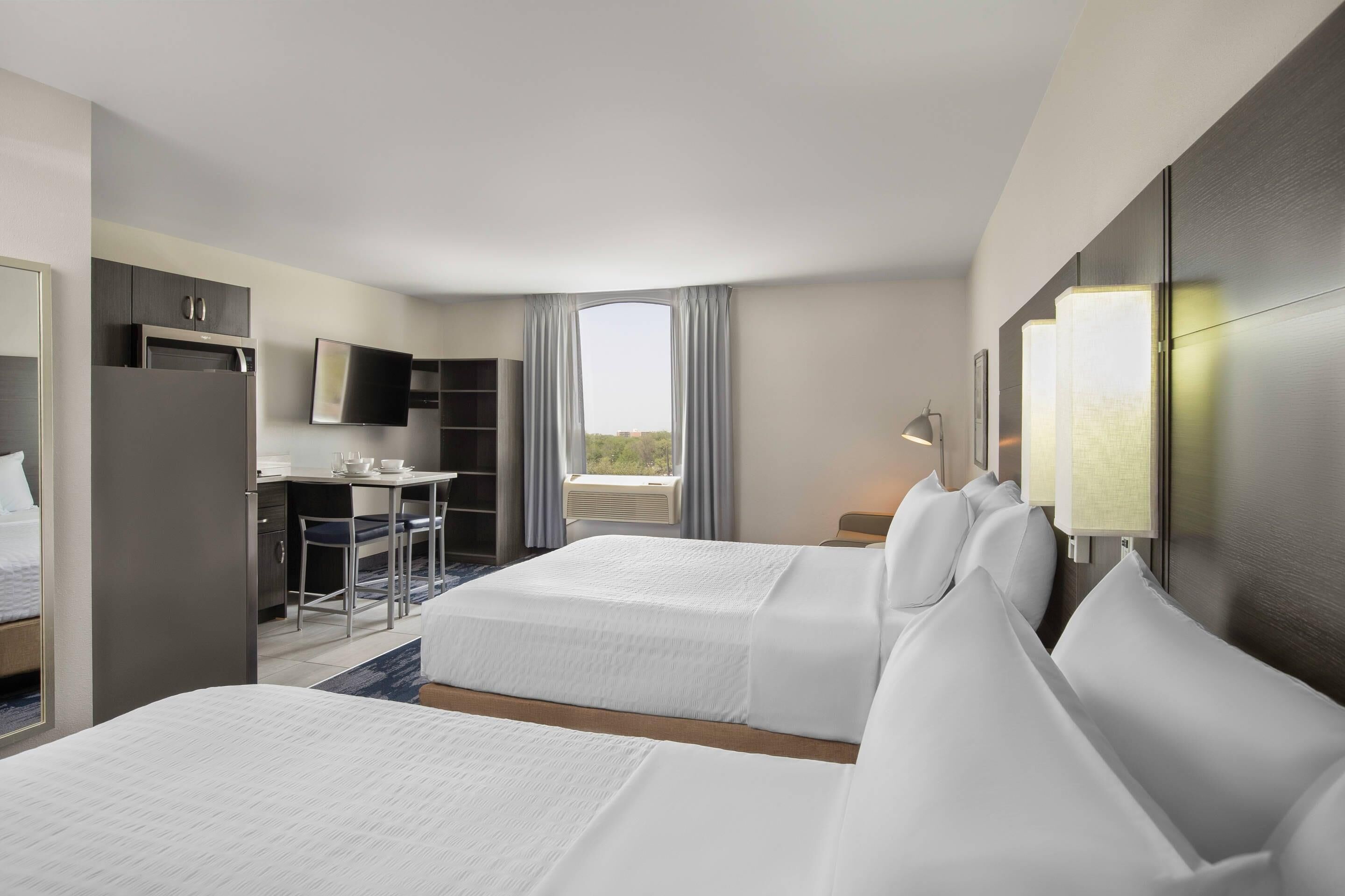 Suite, Multiple Beds, Non Smoking (Efficiency, Upgrade) | Pillowtop beds, desk, laptop workspace, blackout drapes