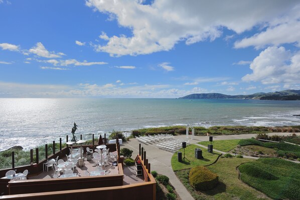 Outdoor wedding area