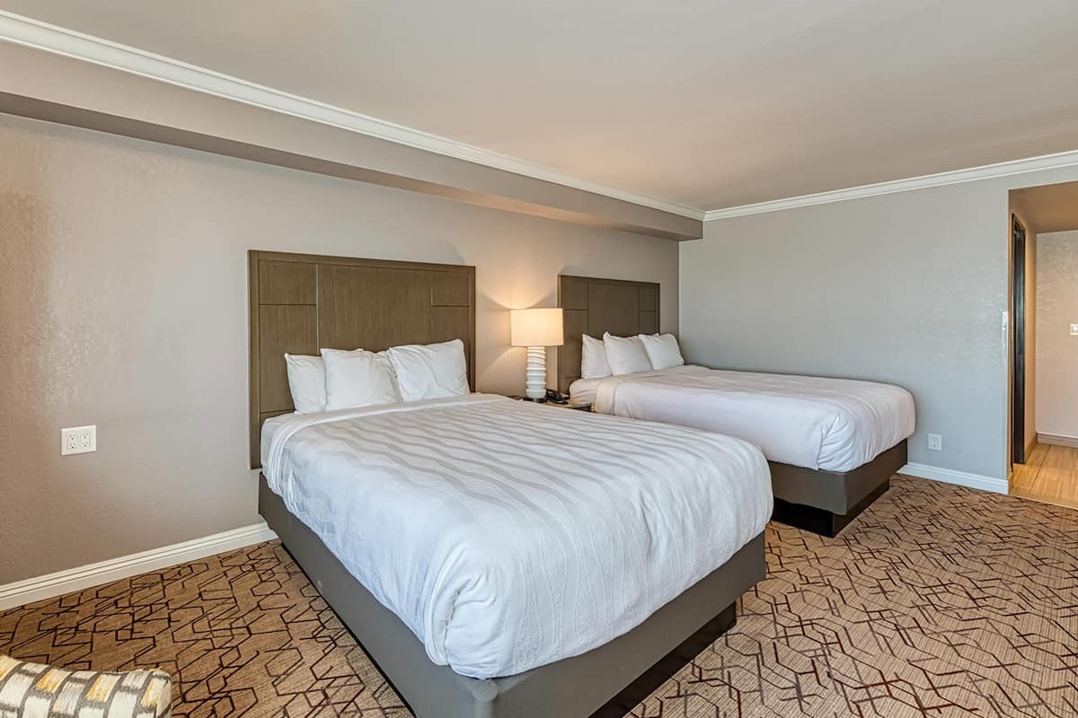 Standard Room, 2 Queen Beds, Accessible, Non Smoking (Accessible Tub) | Hypo-allergenic bedding, desk, blackout drapes, iron/ironing board
