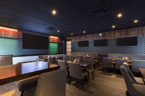 Dinner served, garden views 