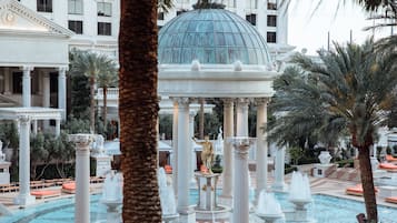 7 outdoor pools, open 9:00 AM to 5:00 PM, pool cabanas (surcharge)