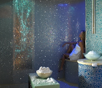 Couples treatment rooms, sauna, spa tub, steam room, body treatments at Caesars Palace