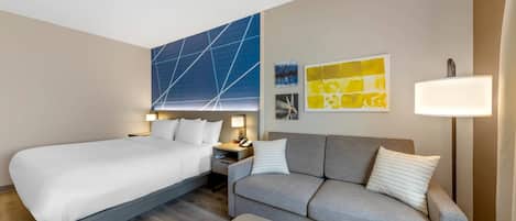 Room, 1 King Bed with Sofa bed, Non Smoking | Desk, blackout curtains, soundproofing, iron/ironing board