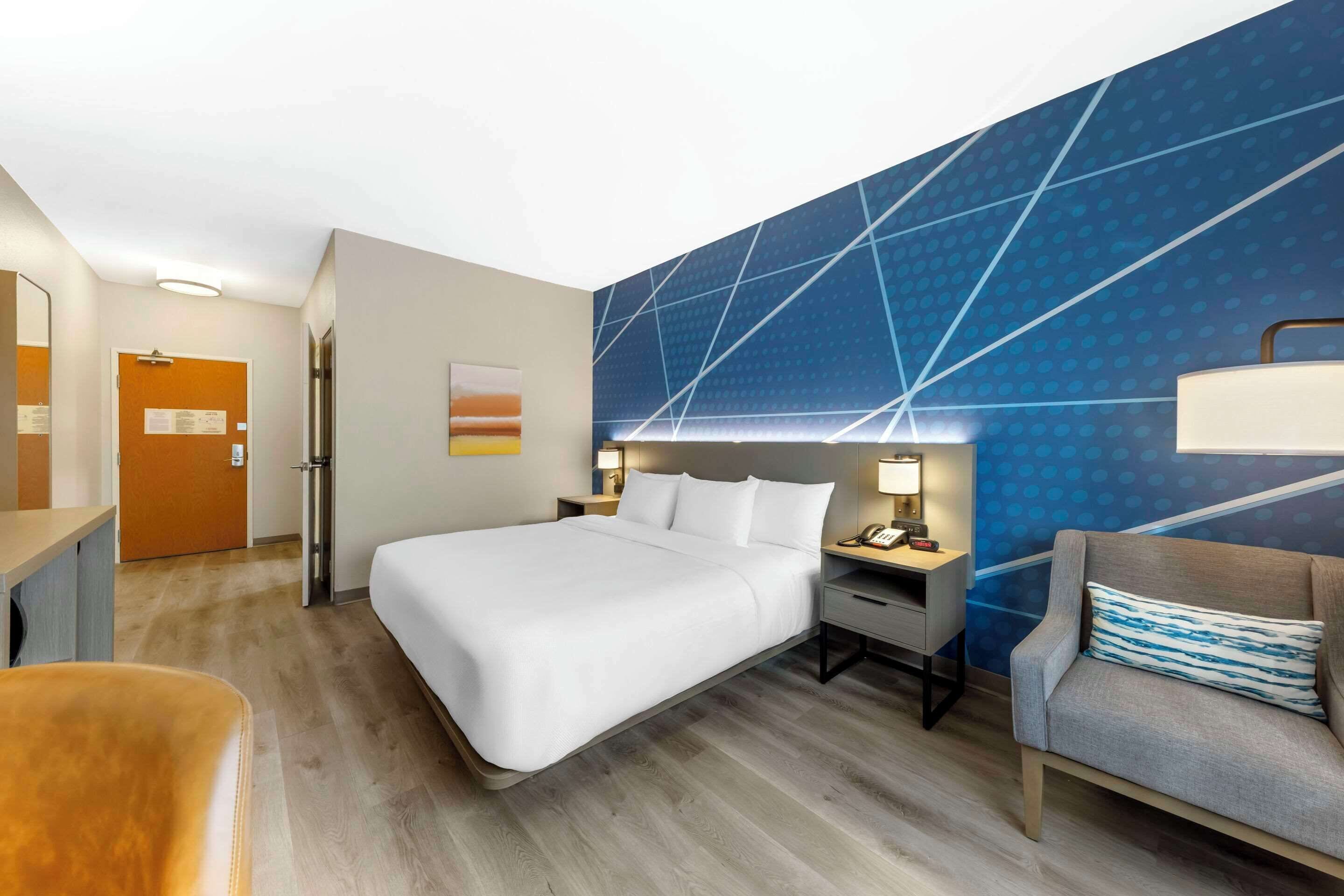 desk, blackout curtains, soundproofing, iron/ironing board