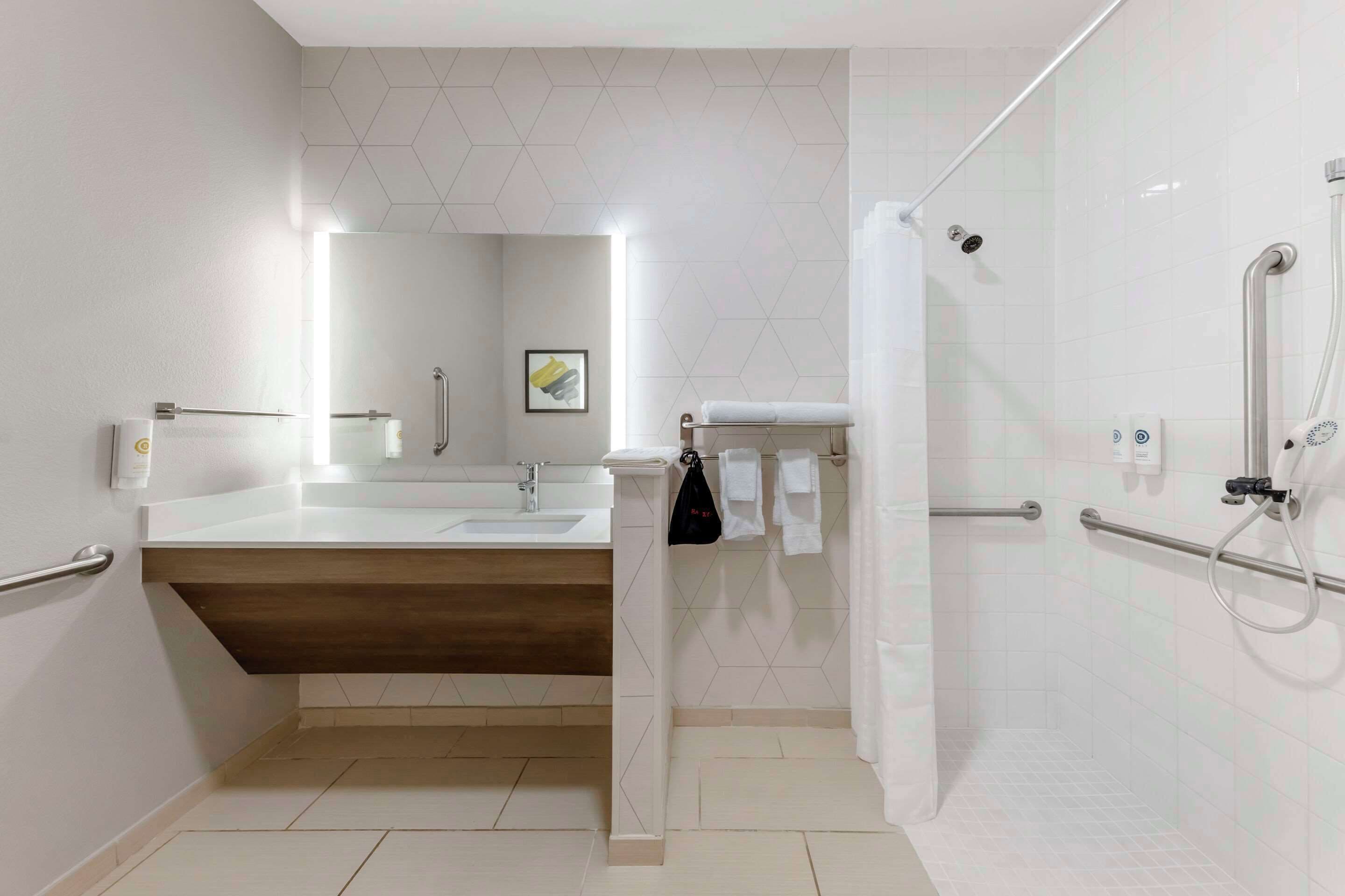 desk, blackout curtains, soundproofing, iron/ironing board