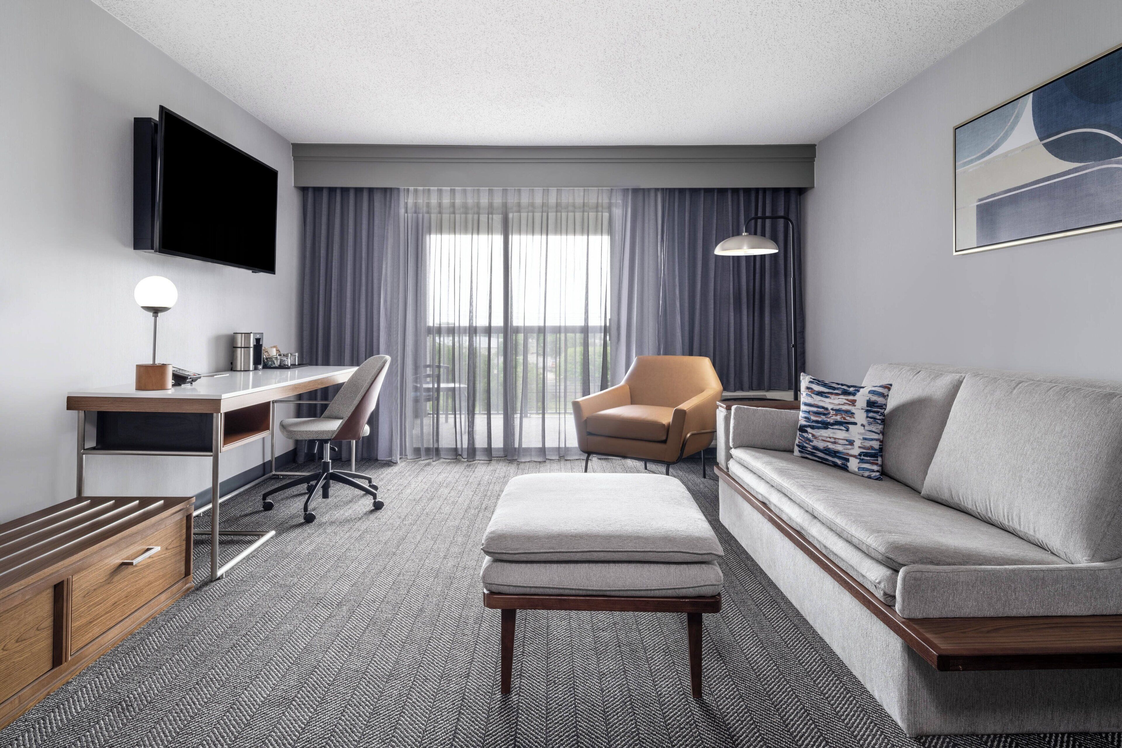 suite, 1 bedroom, non smoking, balcony | living room | 50-inch flat-screen tv with satellite channels