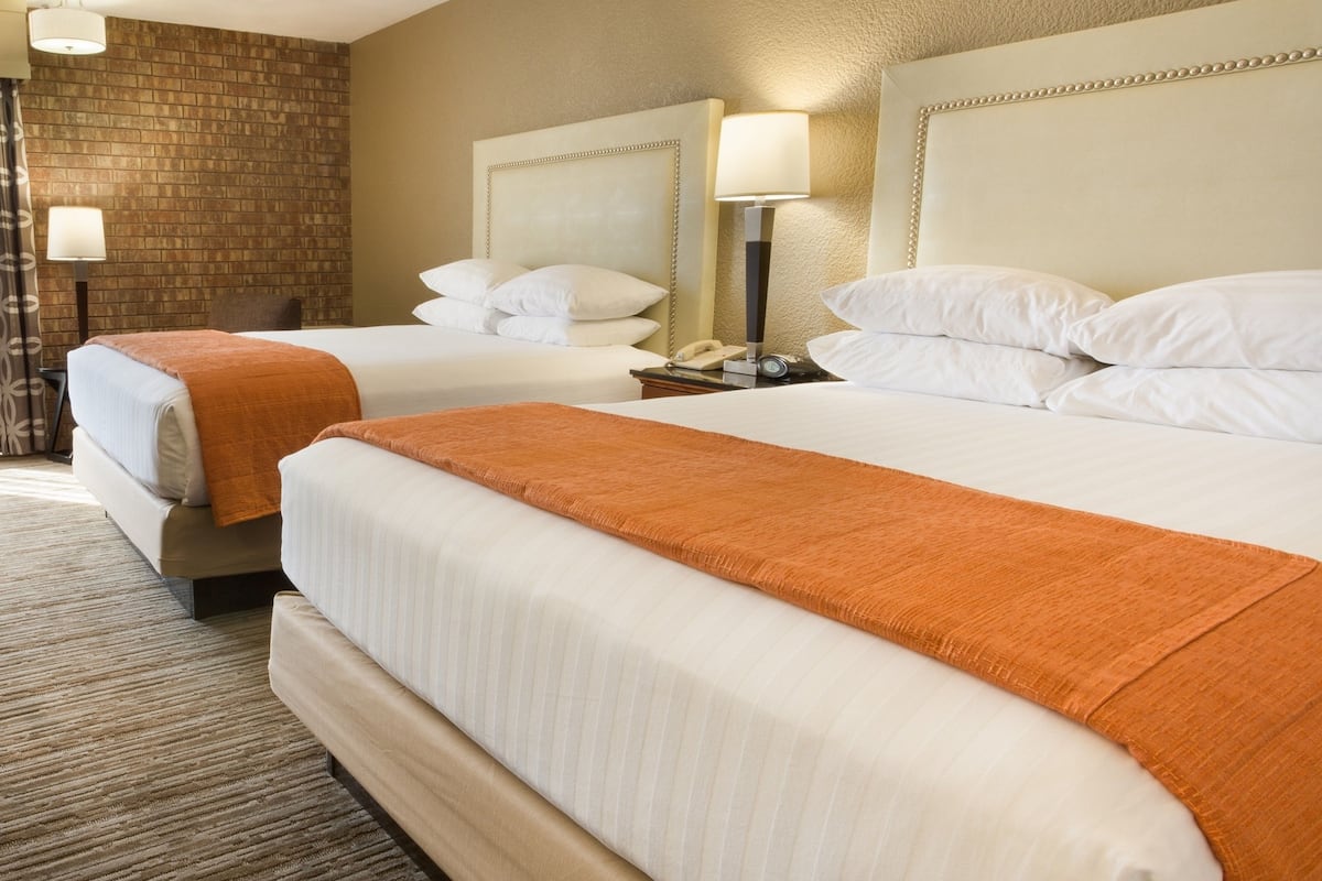 1 bedroom, desk, laptop workspace, blackout curtains