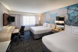 Room, 2 Queen Beds, Non Smoking | Premium bedding, desk, laptop workspace, iron/ironing board