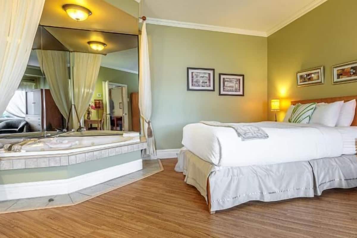 Premium bedding, down comforters, pillowtop beds, individually decorated