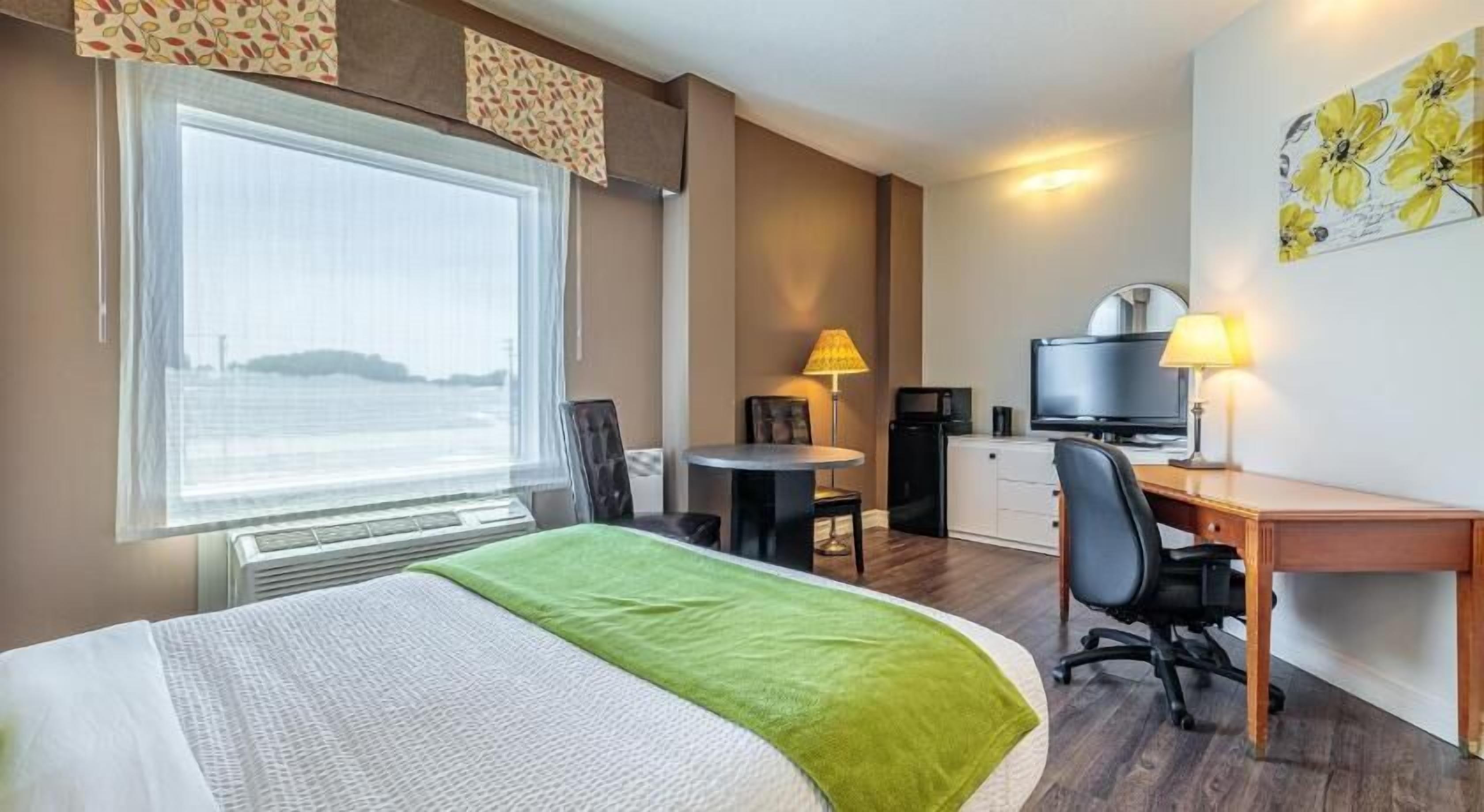 Premium bedding, down comforters, pillowtop beds, individually decorated