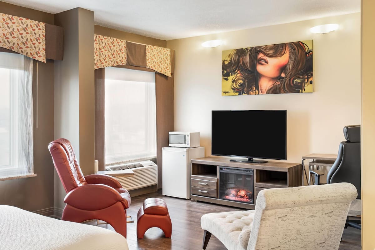 Suite Deluxe, 1 letto queen, non fumatori | Biancheria da letto di alta qualità, copriletto in piuma