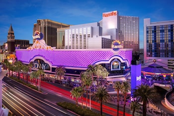 Hotel Exterior at Harrahs Hotel and Casino Las Vegas