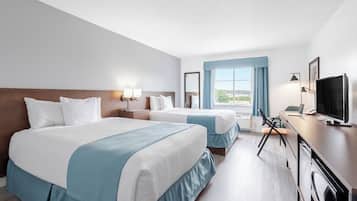 Room, 2 Queen Beds, Non Smoking | Premium bedding, in-room safe, desk, blackout drapes