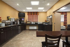 Free daily self-service breakfast