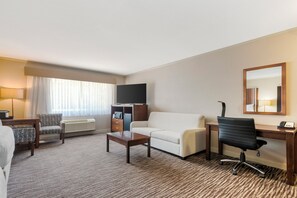 Standard Room, 2 Queen Beds, Non Smoking, Refrigerator (Pet Friendly;with Sofabed) | Living area | TV - Best Western Mountainview Inn (Golden)