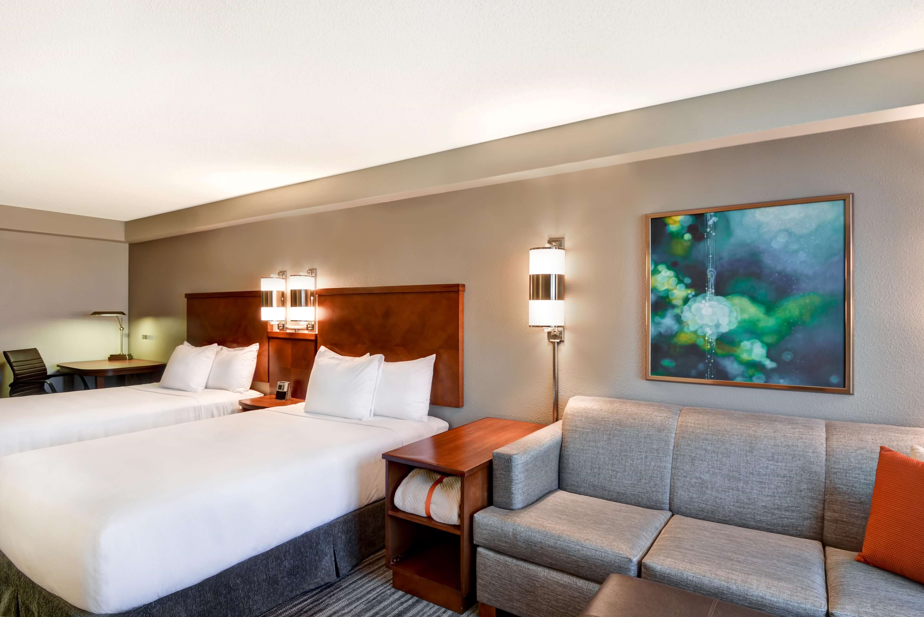 room, 2 double beds, accessible, bathtub | premium bedding, desk, laptop workspace, blackout curtains