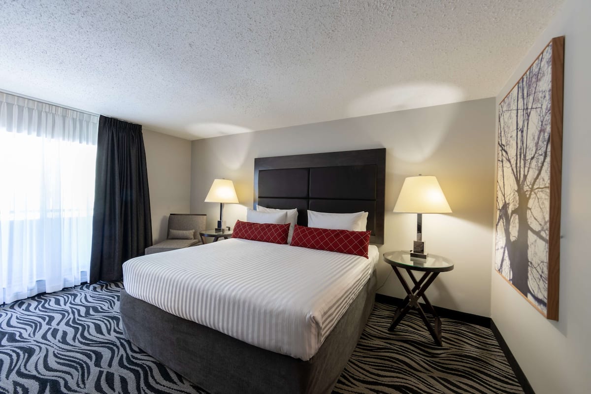Premium bedding, Select Comfort beds, laptop workspace