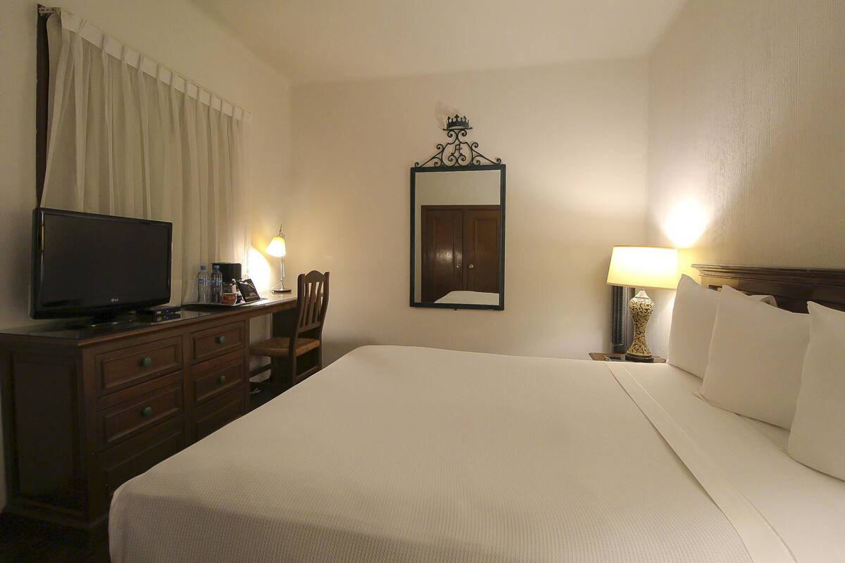 Chambre Standard, 1 grand lit | Literie de qualité, bureau, rideaux d’obscurcissement