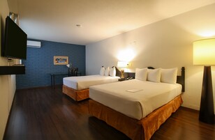 Standard Double Room, 2 Double Beds | Premium bedding, desk, blackout curtains, iron/ironing board