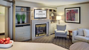 42-inch flat-screen TV with digital channels, TV