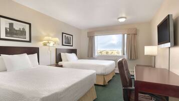 Standard Room, 2 Queen Beds, Smoking, Refrigerator | Free WiFi, bed sheets