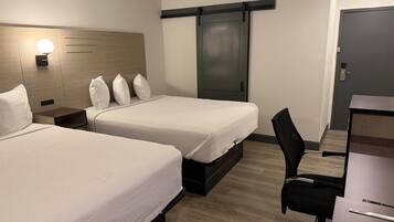 Room, 2 Queen Beds, Non Smoking | Premium bedding, desk, blackout drapes, iron/ironing board