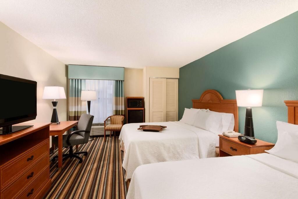 Premium bedding, desk, blackout curtains, iron/ironing board