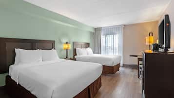 Standard Room, 2 Queen Beds, Non Smoking | Down duvets, desk, blackout curtains, soundproofing