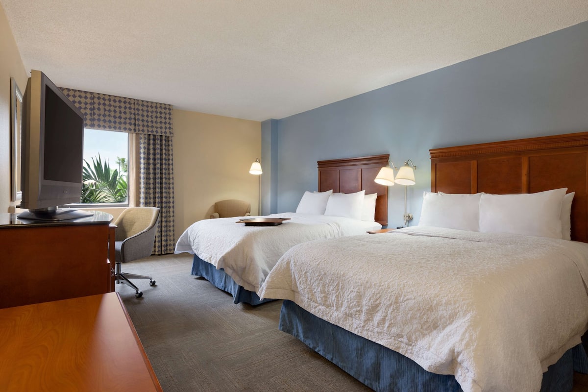 Room, 2 Double Beds | Premium bedding, pillowtop beds, desk, laptop workspace