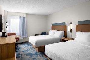Room, 2 Double Beds | Premium bedding, pillowtop beds, desk, laptop workspace