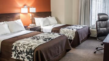 Standard Double Room, 2 Double Beds | In-room safe, desk, laptop workspace, cribs/infant beds