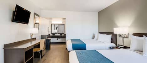 Escritorio, espacio para trabajar con laptop y wifi gratis