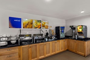 Free daily self-serve breakfast