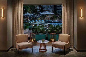 Outdoor pool, open 7:00 AM to 8:00 PM, cabanas (surcharge)