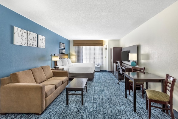 Desk, blackout curtains, iron/ironing board, free cots/infant beds