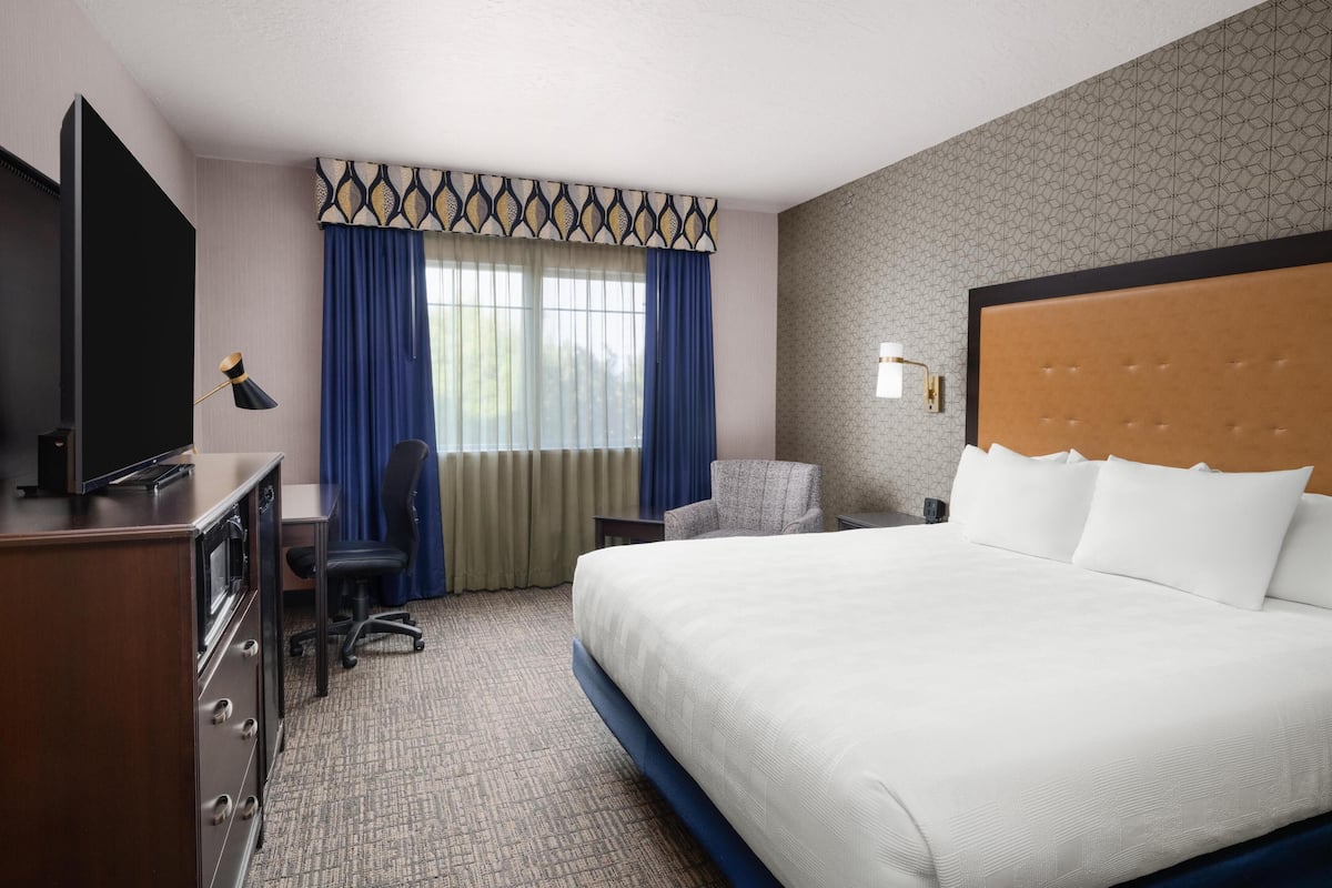 Standard Room, 1 King Bed, Accessible, Bathtub (1st Floor) | Hypo-allergenic bedding available, pillowtop beds, in-room safe, desk