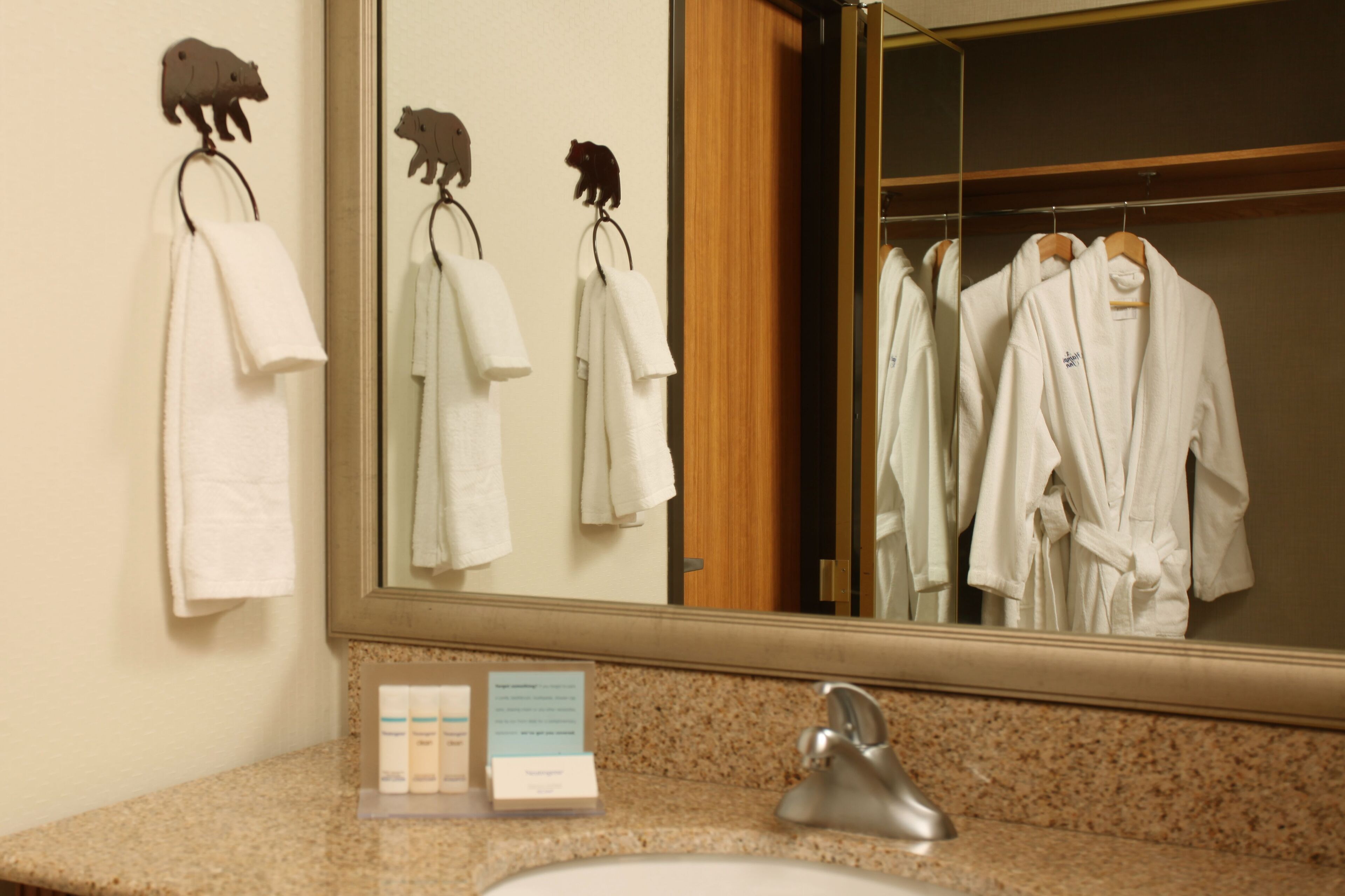 free toiletries, hair dryer, towels, soap